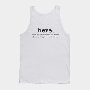 Read My Shirt - dark Tank Top